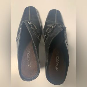 Aerosoles Black Clogs Mules- Slides